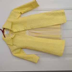 Super cute size 4T yellow 2 piece dress and jacket. Like new